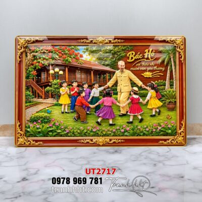 Tranh bác Hồ bác Giáp tranh Vĩ Nhân Quốc Khánh treo tường UT2717