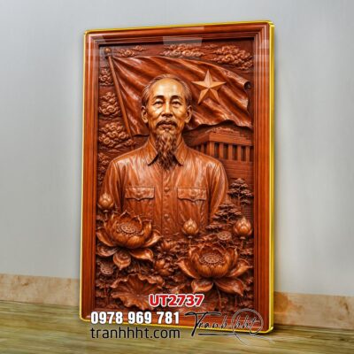 Tranh bác Hồ bác Giáp tranh Vĩ Nhân Quốc Khánh treo tường UT2737