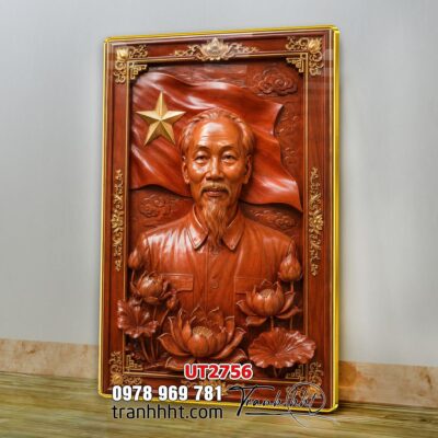 Tranh bác Hồ bác Giáp tranh Vĩ Nhân Quốc Khánh treo tường UT2756