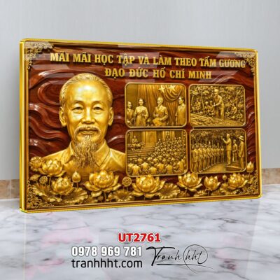 Tranh bác Hồ bác Giáp tranh Vĩ Nhân Quốc Khánh treo tường UT2761