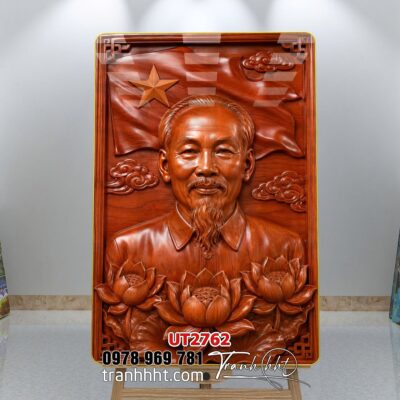 Tranh bác Hồ bác Giáp tranh Vĩ Nhân Quốc Khánh treo tường UT2762