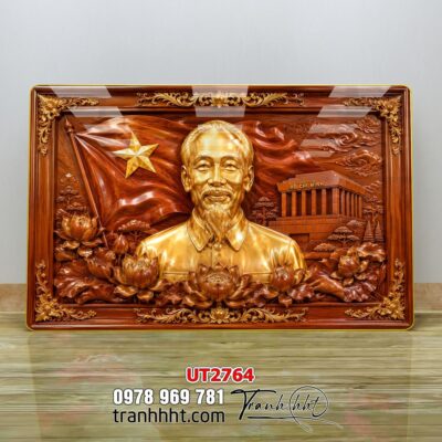 Tranh bác Hồ bác Giáp tranh Vĩ Nhân Quốc Khánh treo tường UT2764