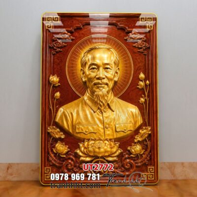 Tranh bác Hồ bác Giáp tranh Vĩ Nhân Quốc Khánh treo tường UT2772