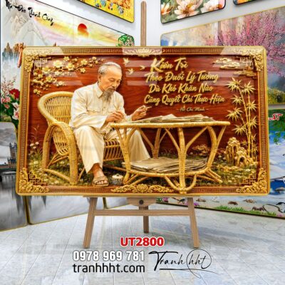 Tranh bác Hồ bác Giáp tranh Vĩ Nhân Quốc Khánh treo tường UT2800