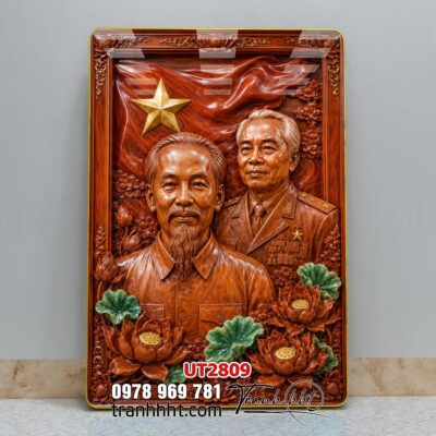 Tranh bác Hồ bác Giáp tranh Vĩ Nhân Quốc Khánh treo tường UT2809