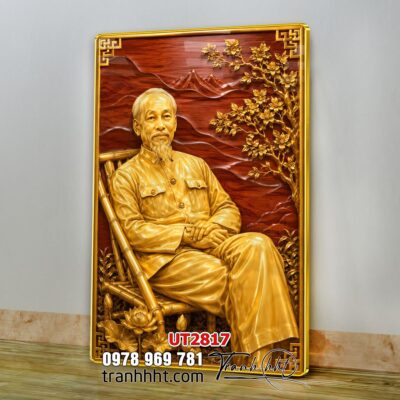 Tranh bác Hồ bác Giáp tranh Vĩ Nhân Quốc Khánh treo tường UT2817