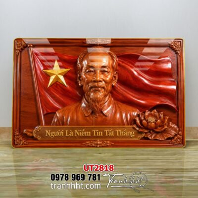 Tranh bác Hồ bác Giáp tranh Vĩ Nhân Quốc Khánh treo tường UT2818