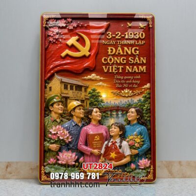 Tranh bác Hồ bác Giáp tranh Vĩ Nhân Quốc Khánh treo tường UT2824