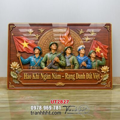 Tranh bác Hồ bác Giáp tranh Vĩ Nhân Quốc Khánh treo tường UT2827