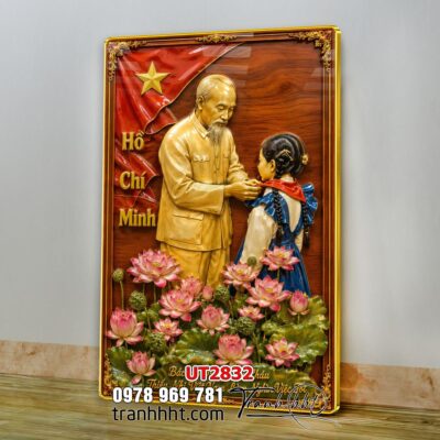 Tranh bác Hồ bác Giáp tranh Vĩ Nhân Quốc Khánh treo tường UT2832