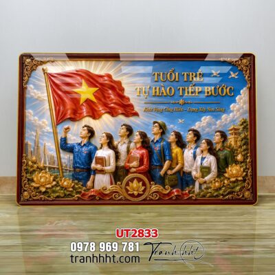 Tranh bác Hồ bác Giáp tranh Vĩ Nhân Quốc Khánh treo tường UT2833