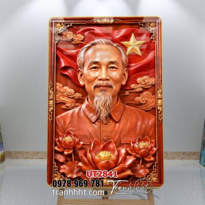 Tranh bác Hồ bác Giáp tranh Vĩ Nhân Quốc Khánh treo tường UT2841