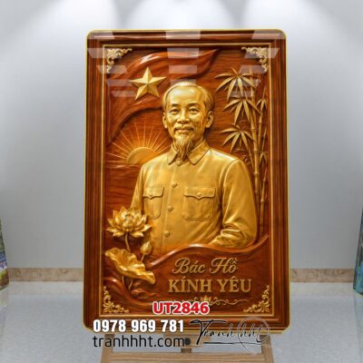 Tranh bác Hồ bác Giáp tranh Vĩ Nhân Quốc Khánh treo tường UT2846