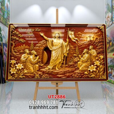 Tranh công giáo chúa giê su đức mẹ maria UT2886