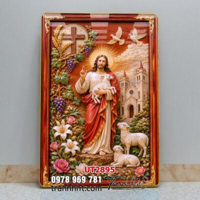 Tranh công giáo chúa giê su đức mẹ maria UT2895