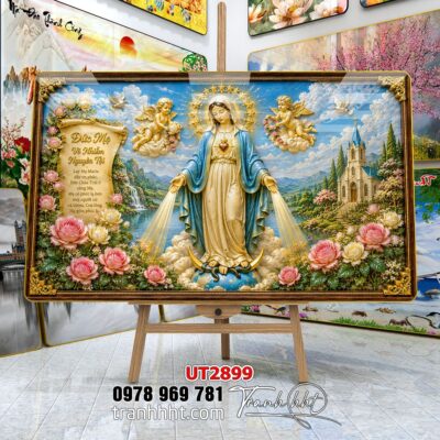 Tranh công giáo chúa giê su đức mẹ maria UT2899