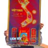 Khung tranh Bìa Lịch bản đồ việt nam, Lịch Tết bản đồ việt nam 34 tỉnh, Đốc lịch bản đồ Việt Nam, Lịch Tết 2026 treo tường, Đốc Lịch Tết, Lịch bloc treo tường 1314LT