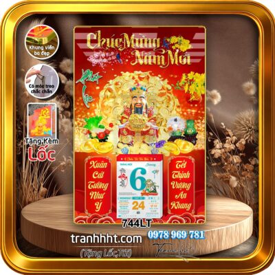 Lịch Tết treo tường 744LT