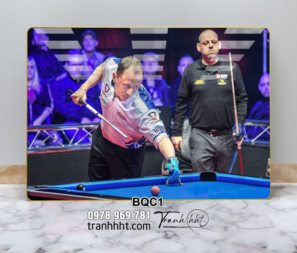 Tranh Tiệm Bida, tranh phòng bida billiard tráng gương, tranh tráng gương bida, tranh bida treo tường, tranh bida chất liệu canvas, khung tranh bida canvas