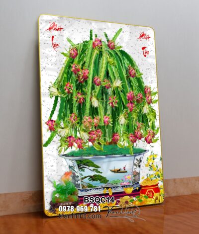 Tranh Bonsai Tết BSQC14