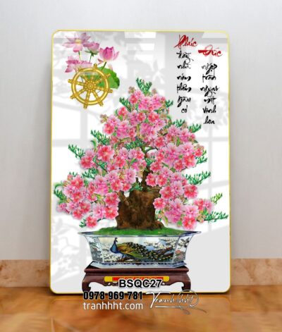 Tranh Bonsai Tết BSQC27
