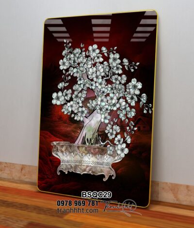 Tranh Bonsai Tết BSQC29