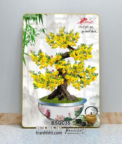 Tranh Bonsai Tết BSQC35