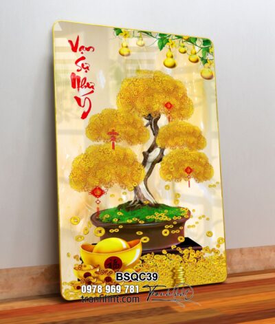 Tranh Bonsai Tết BSQC39