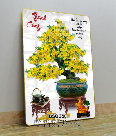 Tranh Bonsai Tết BSQC50