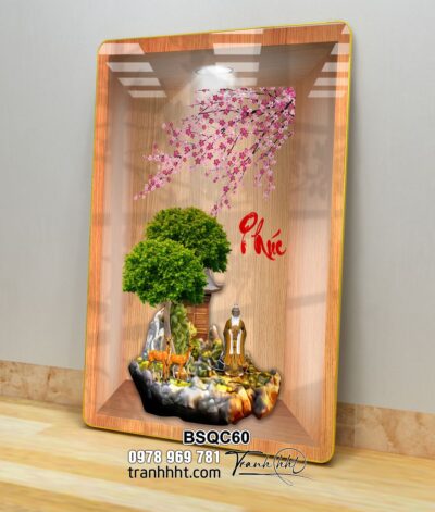 Tranh Bonsai Tết BSQC60