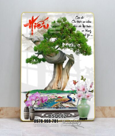 Tranh Bonsai Tết BSQC62
