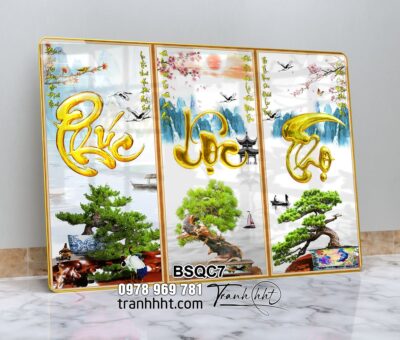 Tranh Bonsai Tết BSQC7