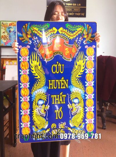 Tranh cửu huyền thất tổ hồng phúc lưu truyền treo tường tráng gương CHQC2