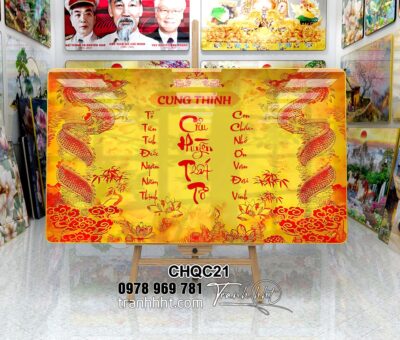 Tranh Phòng Thờ Cửu Huyền Thất Tổ CHQC21