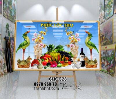 Tranh Phòng Thờ Cửu Huyền Thất Tổ CHQC28