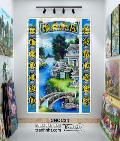 Tranh Phòng Thờ Cửu Huyền Thất Tổ CHQC34