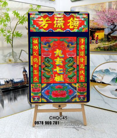 Tranh Phòng Thờ Cửu Huyền Thất Tổ CHQC45