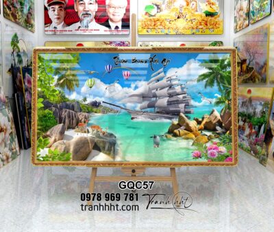 Tranh Thuận Buồm Xuôi Gió GQC57