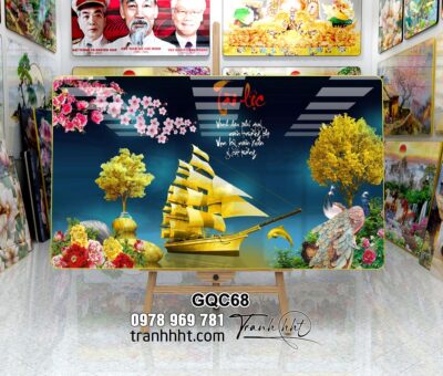Tranh Thuận Buồm Xuôi Gió GQC68