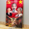 Tranh bác Hồ, Tranh treo tường tráng gương 3 vị lãnh đạo vĩ đại Bác Hồ, Bác Giáp, Bác Trọng HQC1