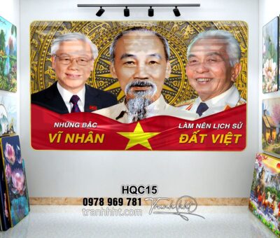 Tranh Bác Hồ Bác Giáp Bác Trọng HQC15