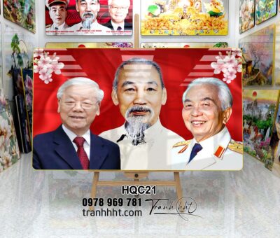 Tranh Bác Hồ Bác Giáp Bác Trọng HQC21