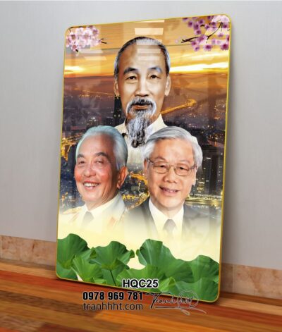 Tranh Bác Hồ Bác Giáp Bác Trọng HQC25