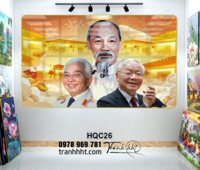 Tranh Bác Hồ Bác Giáp Bác Trọng HQC26
