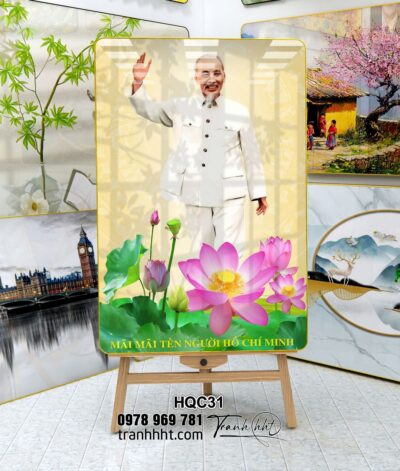 Tranh Bác Hồ Bác Giáp Bác Trọng HQC31