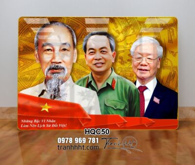 Tranh Bác Hồ Bác Giáp Bác Trọng HQC50