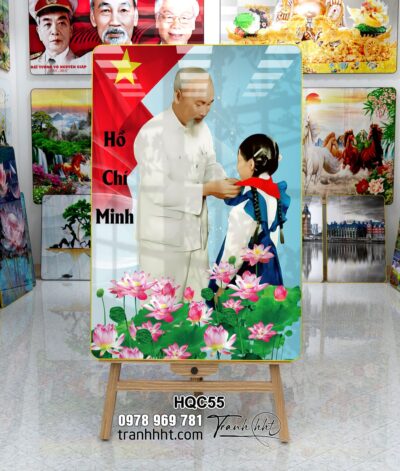 Tranh Bác Hồ Bác Giáp Bác Trọng HQC55