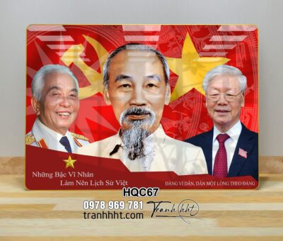 Tranh Bác Hồ Bác Giáp Bác Trọng HQC67