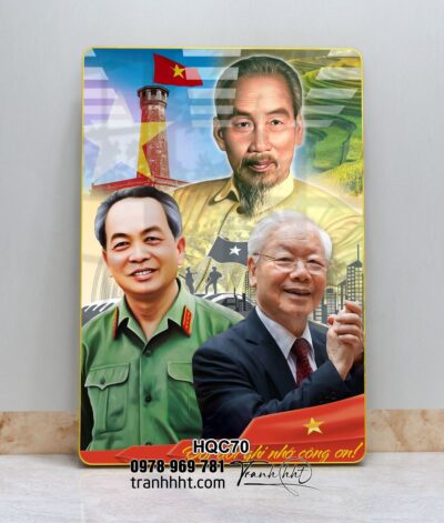 Tranh Bác Hồ Bác Giáp Bác Trọng HQC70