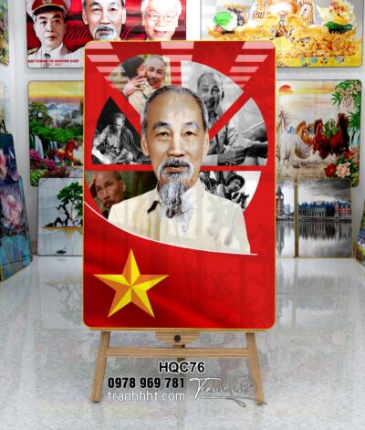 Tranh Bác Hồ Bác Giáp Bác Trọng HQC76